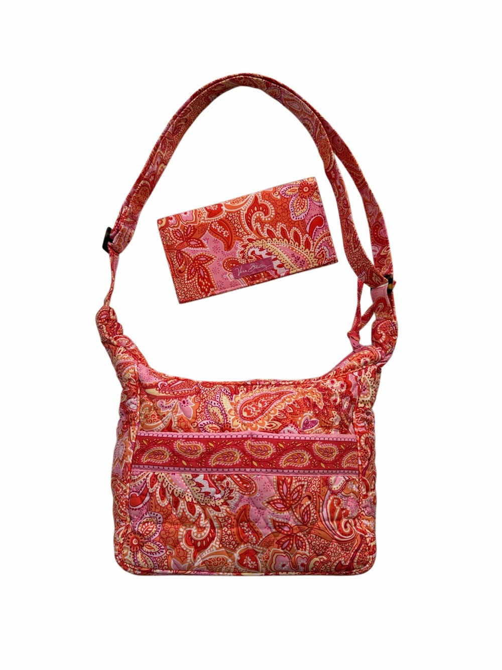 2004 Vera Bradley Pink Quilted Crossbody Bag & Wallet Set
